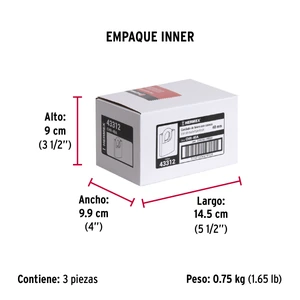 Hermex Candado de hierro 40 mm con coraza, llave anti-ganzúa