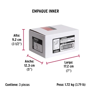 Hermex Candado de hierro 70 mm con coraza, llave anti-ganzúa