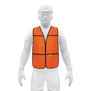 21023 / CHS-100N Chaleco de seguridad, uso de día, naranja, Pretul