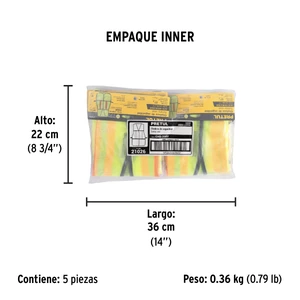 Chaleco de seguridad con cintas reflejantes, verde, Pretul