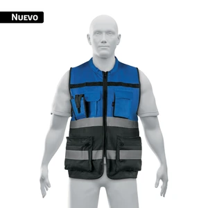 29843 / CHS-300A Chaleco brigadista con cintas reflejantes, azul, PRETUL