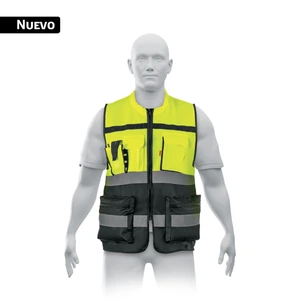 29844 / CHS-300Y Chaleco brigadista con cintas reflejantes, amarillo, PRETUL