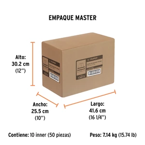 Truper Chaleco de seguridad naranja alta visibilidad con cierre