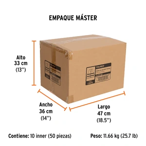 Truper Chaleco de seguridad naranja max visibilidad y 6 bolsas