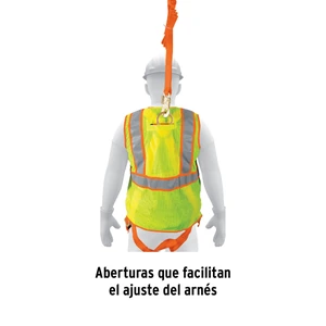 Truper Chaleco de seguridad para arnés, alta visibilidad, verde