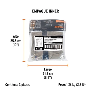 Truper Chaleco brigadista con cintas reflejantes, color beige