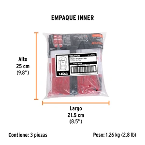 Truper Chaleco brigadista con cintas reflejantes, color rojo