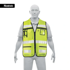 104576 / CHS-900Y Chaleco brigadista con cintas reflejantes, color amarillo