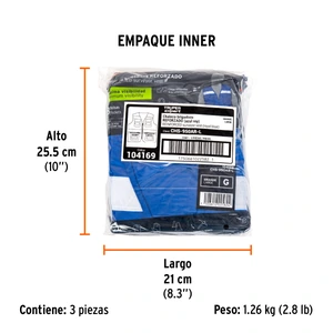 Chaleco brigadista reforzado, azul rey, G, TRUPER EXPERT