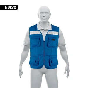 104168 / CHS-950AR-M Chaleco brigadista reforzado, azul rey, M, TRUPER EXPERT