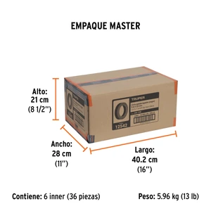 Truper Rollo de 5 m de cinta antiderrapante negra 25mm con abrasivo