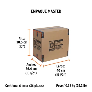Truper Rollo de 5 m de cinta antiderrapante negra 50mm con abrasivo