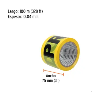 Rollo de 100 m de cinta delimitadora 