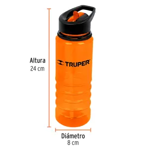 Botella de plástico, para agua, 740 ml, TRUPER