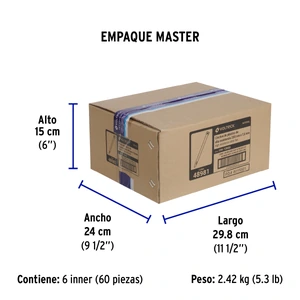 Volteck Bolsa c/10 cinchos plásticos 120 lb, 200 x 7.5 mm, naturales