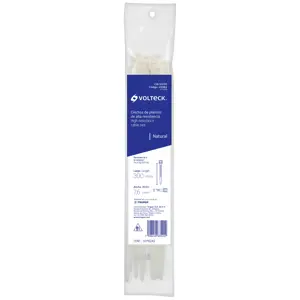 48982 / CIN-12030 Volteck Bolsa c/10 cinchos plásticos 120 lb, 300 x 7.5 mm, naturales