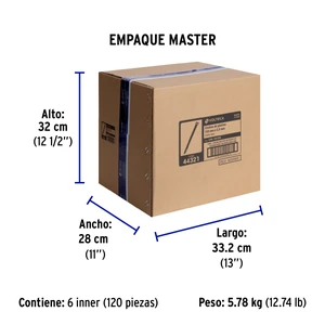 Volteck Bolsa con 100 cinchos plásticos 18 lb, 150x2.5 mm, negros