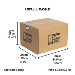 Volteck Bolsa con 1000 cinchos plásticos 50lb, 200x4.5 mm, naturales