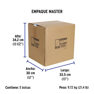 Volteck Bolsa con 1000 cinchos plásticos 50lb, 300x4.5 mm, naturales