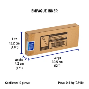 Bolsa con 10 cinchos de 20 cm,acero inoxidable,99 lb,VOLTECK