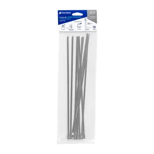 Bolsa con 10 cinchos de 29 cm,acero inoxidable,99 lb,VOLTECK