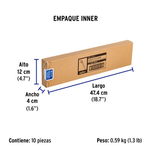 Bolsa con 10 cinchos de 36 cm,acero inoxidable,99 lb,VOLTECK