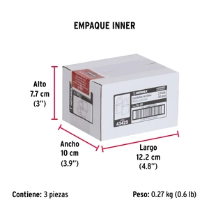Hermex Blíster con 2 candados de latón de 20mm con gancho corto
