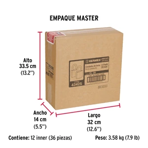 Hermex Blíster con 2 candados de latón de 20mm con gancho corto