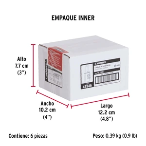 Hermex Candado de combinación 20 mm cuerpo de latón en blíster