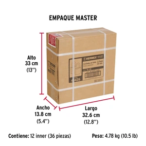 Hermex Blíster con 2 candados de latón de 25mm con gancho corto