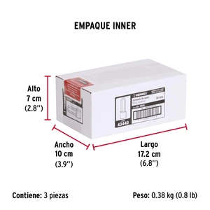 Candado de latón 30 mm gancho extra largo en blíster, Hermex