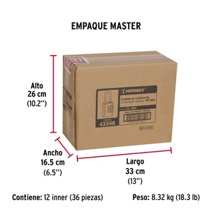 Hermex Candado de combinación 40 mm cuerpo de latón en blíster