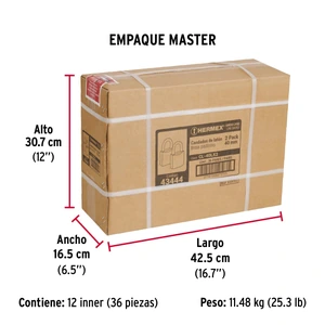 Hermex Blíster con 2 candados de latón de 40mm con gancho largo