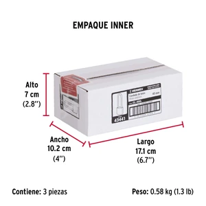 Candado de latón 40 mm gancho extra largo en blíster, Hermex