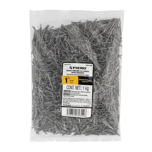 Fiero Bolsa con 1 kg de clavos alfilerillos de 1