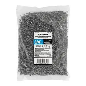 Fiero Bolsa con 1 kg de clavos alfilerillos de 3/4