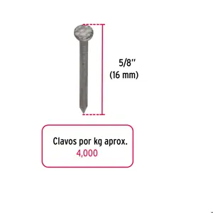 Fiero Bolsa con 1 kg de clavos alfilerillos de 5/8