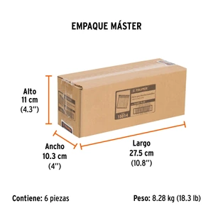 Caja con 2500 clavos calibre 16, 40 mm para CLNE-16, Truper