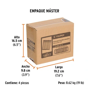 Caja con 2500 clavos calibre 16, 64 mm para CLNE-16, Truper