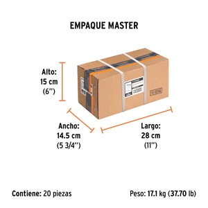 Caja con 5000 clavos calibre 18, 20 mm para CLNE-18, Truper