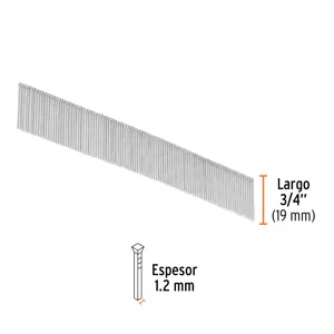 Caja con 5000 clavos calibre 18, 20 mm para CLNE-18, Truper