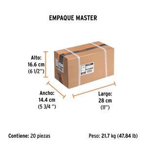 Caja con 5000 clavos calibre 18, 25 mm para CLNE-18, Truper