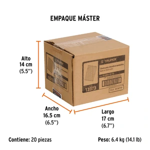 Caja con 10000 clavos calibre 23, 12mm para CLNE-23, Truper