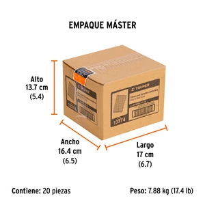 Caja con 10000 clavos calibre 23, 15 mm para CLNE-23, Truper