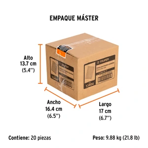 Caja con 10000 clavos calibre 23, 19 mm para CLNE-23, Truper