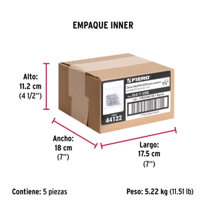 Fiero Bolsa con 1 kg de clavos para concreto galvanizados 1-1/2