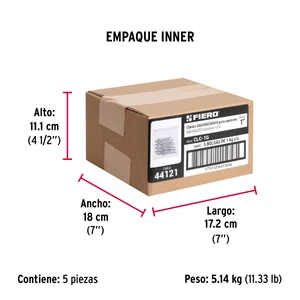 Fiero Bolsa con 1 kg de clavos para concreto galvanizados 1