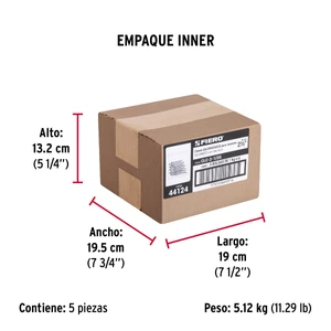 Fiero Bolsa con 1 kg de clavos para concreto galvanizados 2-1/2