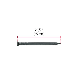 Blíster con 15 clavos negros para concreto 2-1/2