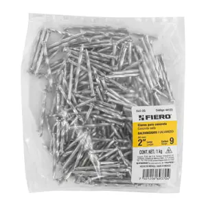 44123 / CLC-2G Fiero Bolsa con 1 kg de clavos para concreto galvanizados 2